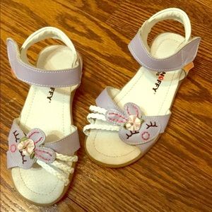 cute floral leather sandals